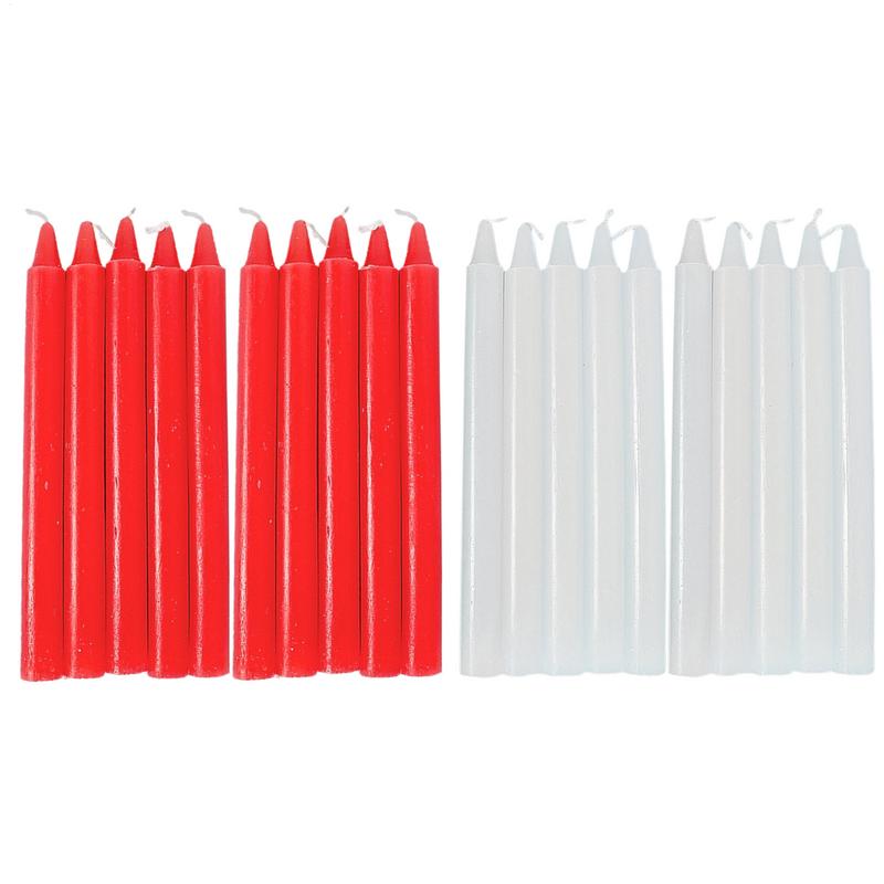 Candle Supply - Konik Mumlar 10X Doğal Balmumu Kokusuz
