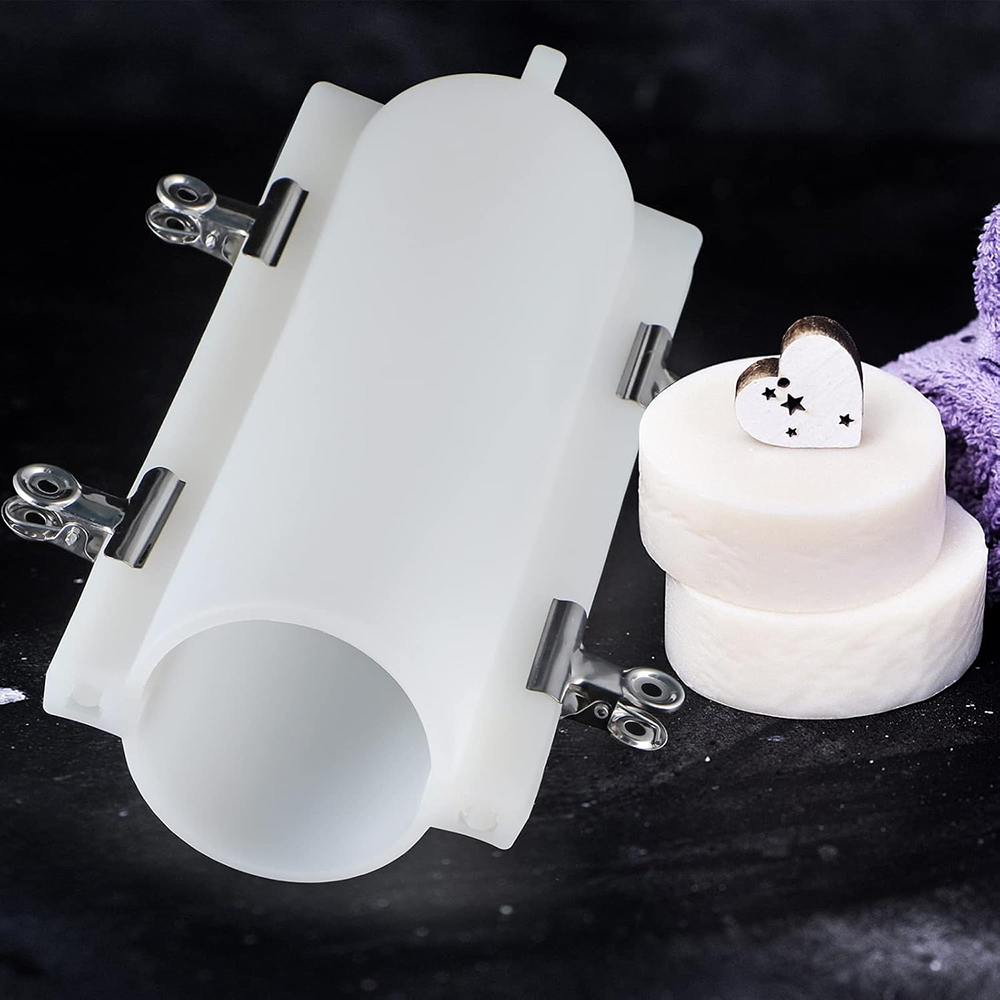 Candle Making Supplies Usa - Klipsli Büyük Silindir Tüp Sabun Kalıbı,