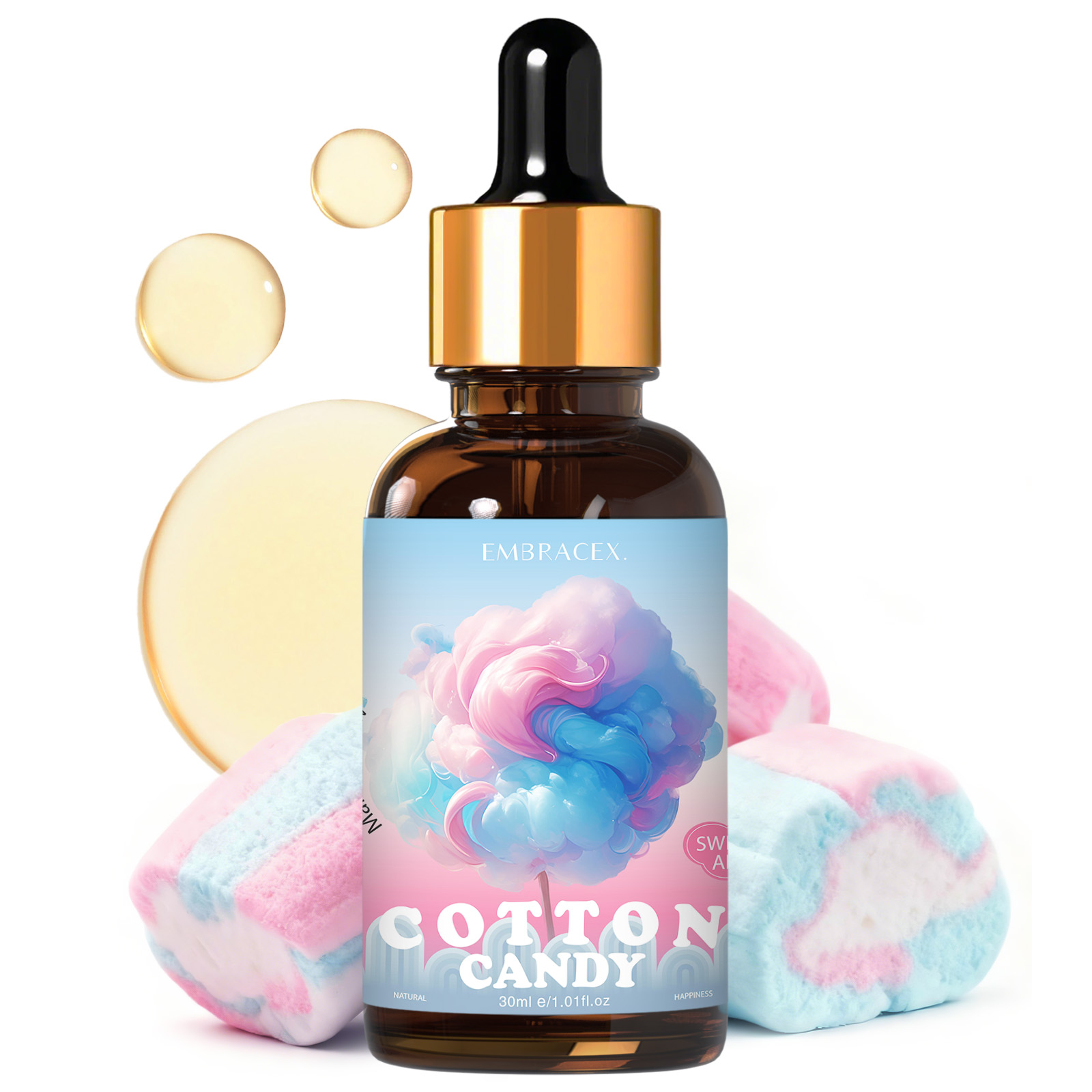 Candle Making Supplies Fragrance Oils - 30ml Pamuk Şeker Esansiyel Yağı Araba