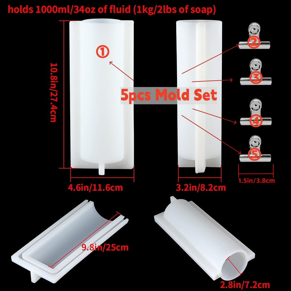 Klipsli Büyük Silindir Tüp Sab - Candle Making Supplies Usa incelemesi ve fiyatı
