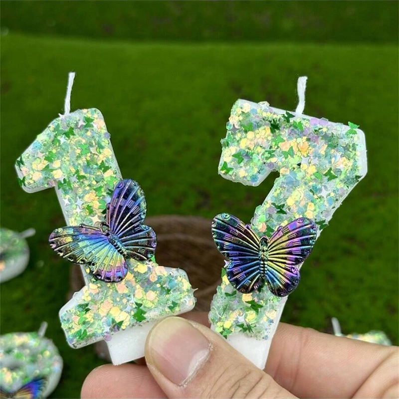 1 adet Yeşil Payetler Numarası - Candle Supply incelemesi ve fiyatı