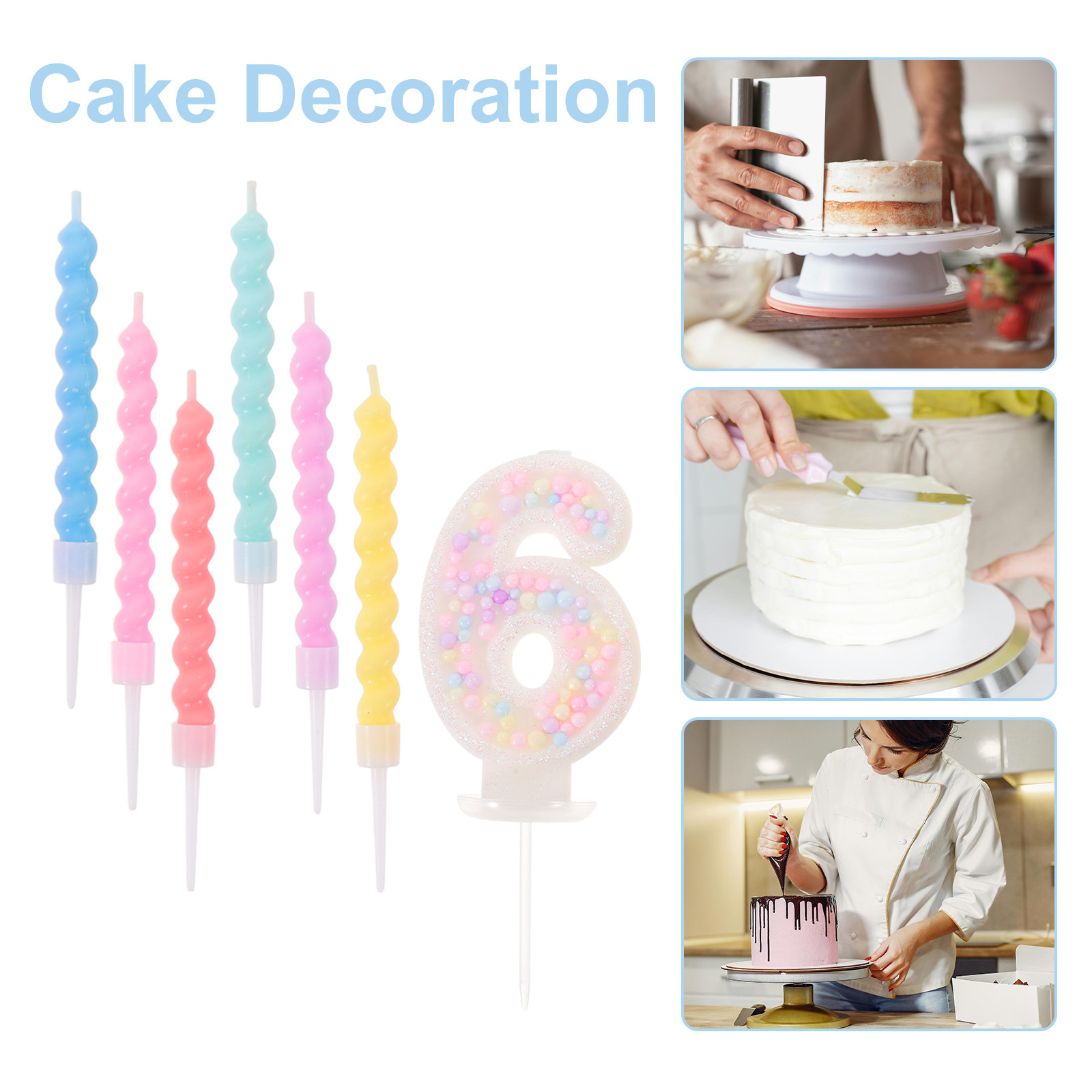 13 Adet Renkli Spiral Doğum Gü - Candle Supply incelemesi ve fiyatı